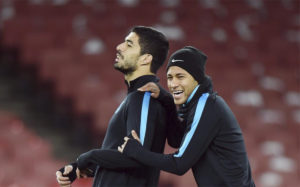 Suaárez y Neymar con el Barca