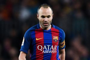 Iniesta con el Barca