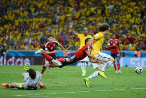 Brasil ante Colombia en el Mundial