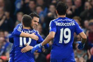 Fábregas y Costa con el Chelsea
