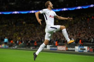Harry Kane celebrando con el Tottenham