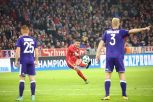 James con el Bayern Múnich en Champions League