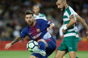 Messi con el Barcelona ante el Eibar