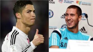 Cristiano Ronaldo y Eden Hazard