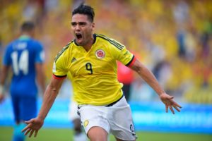 celebración gol de falcao a brasil en el metropolitano eliminatorias rusia 2018