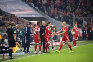 james rodriguez y arjen robben en el bayern munich