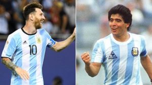 leo messi y diego maradona