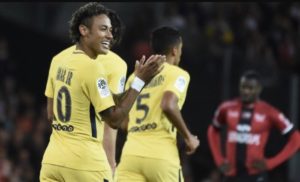 Neymar en la Ligue1 con el PSG: • 4 partidos • 4 goles • 4 asistencias