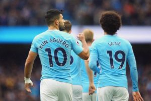 Agüero con el City