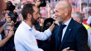 Machín con Zidane en La Liga