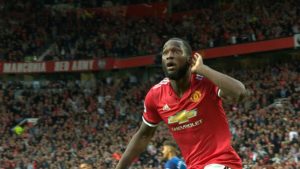 Romelu Lukaku con el Manchester United