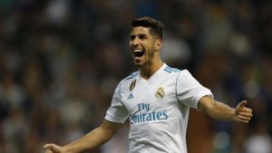 celebración gol de marco asensio con el real madrid en copa del rey