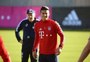 james entrenamiento del bayern munich