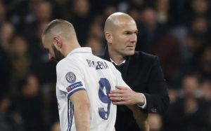 Zidane y Benzema con el Madrid