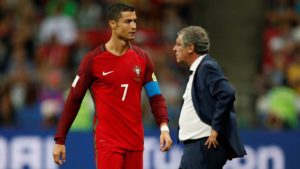 CR7 con Fernando Santos