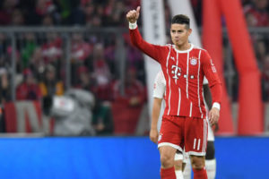 james rodriguez con la camiseta del bayern munich