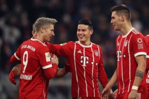 James Rodríguez participó en los 2 goles del Bayern con jugadas maestras