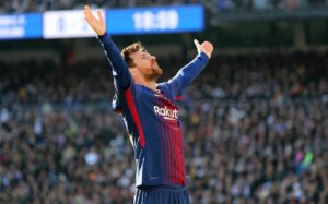 Messi con el Barcelona
