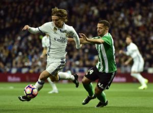 Modric con el Madrid