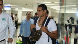 José Sand en el Aeopuerto de Palmira