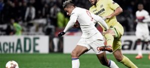 la jugada de Mariano Díaz en el segundo gol del Lyon 3-1 Villarreal en la Europa League