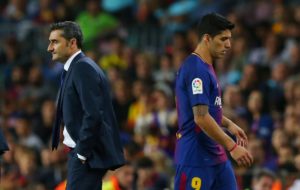 Ernesto Valverde y Luis Suárez