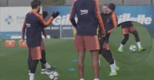 messi aplaude a dembele por caño a jordi alba