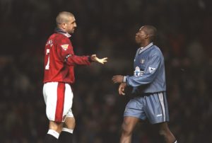 Asprilla con Cantona