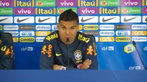 Casemiro en rueda de prensa