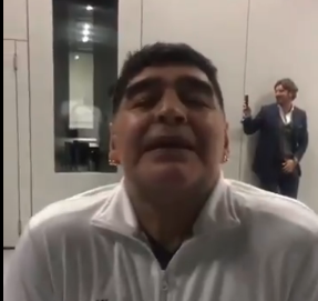 Maradona elogiando al Tino