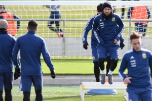 Leo Messi con Argentina