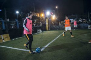 Nike girls playing soccer