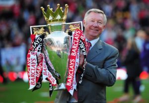 sir alex ferguson campeón con el manchester united