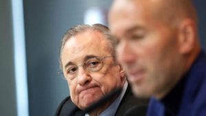 la reaccion de florentino perez al enterarse de la renuncia de Zidane