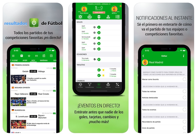 Aplicación Resultados de Fútbol