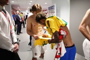 Modric en el camerino