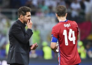 Gabi y simeone en el Atlético de Madrid