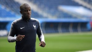 Ngolo kante con Francia en Rusia 2018