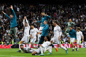 Madrid celebrando un título