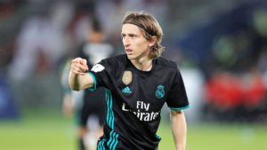 Modric con el Madrid