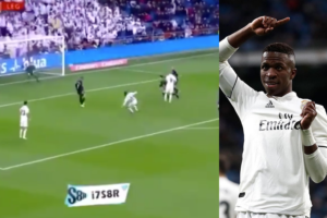 golazo de vinicius con el real madrid en el bernabeu al leganes por copa del rey