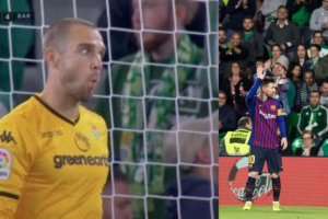 reaccion arquero de betis gol de messi