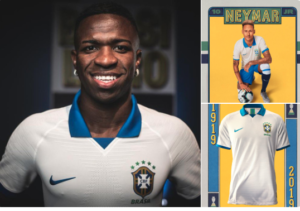camiseta nike blanca de brasil para la copa america 2019