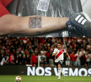 hincha de river se tatua codiga qr