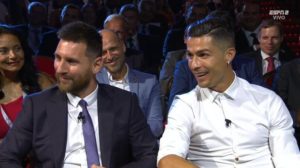 el momento de messi y cristiano en el sorteo de la champions league 2019-20