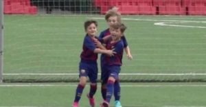 El primer gol de THIAGO MESSI con el FC Barceloma