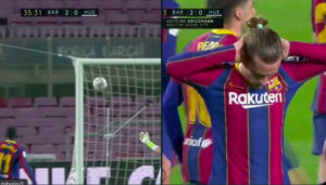 Se contagió de Messi! Griezmann y un bombazo espectacular para poner el balón en el mismo ángulo que Leo.
