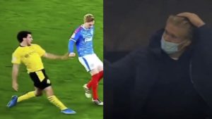 La ESPELUZNANTE lesión de Morey con el Dortmund que dejó esta reacción en Haaland...