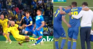 La durísima entrada de Marcus Danielsson a Artem Besyedin. EURO 2020 Ucraniva vs. suecia