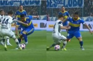 La pisada y caño de Fabra. Cuando quiere es demasiado crack en esas jugadas.